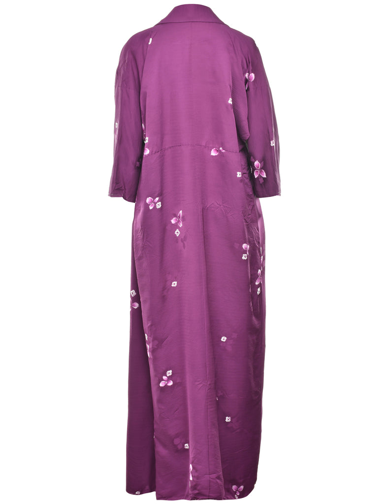 Floral Print Full Length Kimono - L