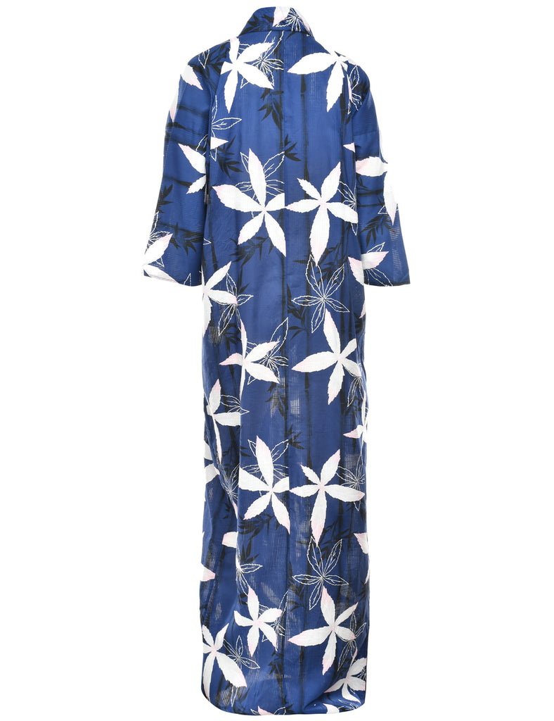 Floral Print Full Length Kimono - L