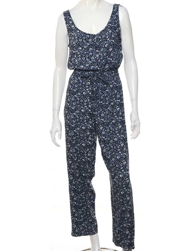 Floral Print Jumpsuit - M