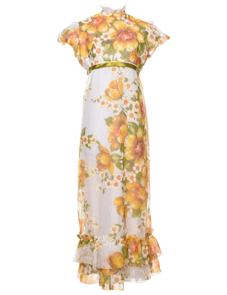 Floral Print Maxi Dress - M