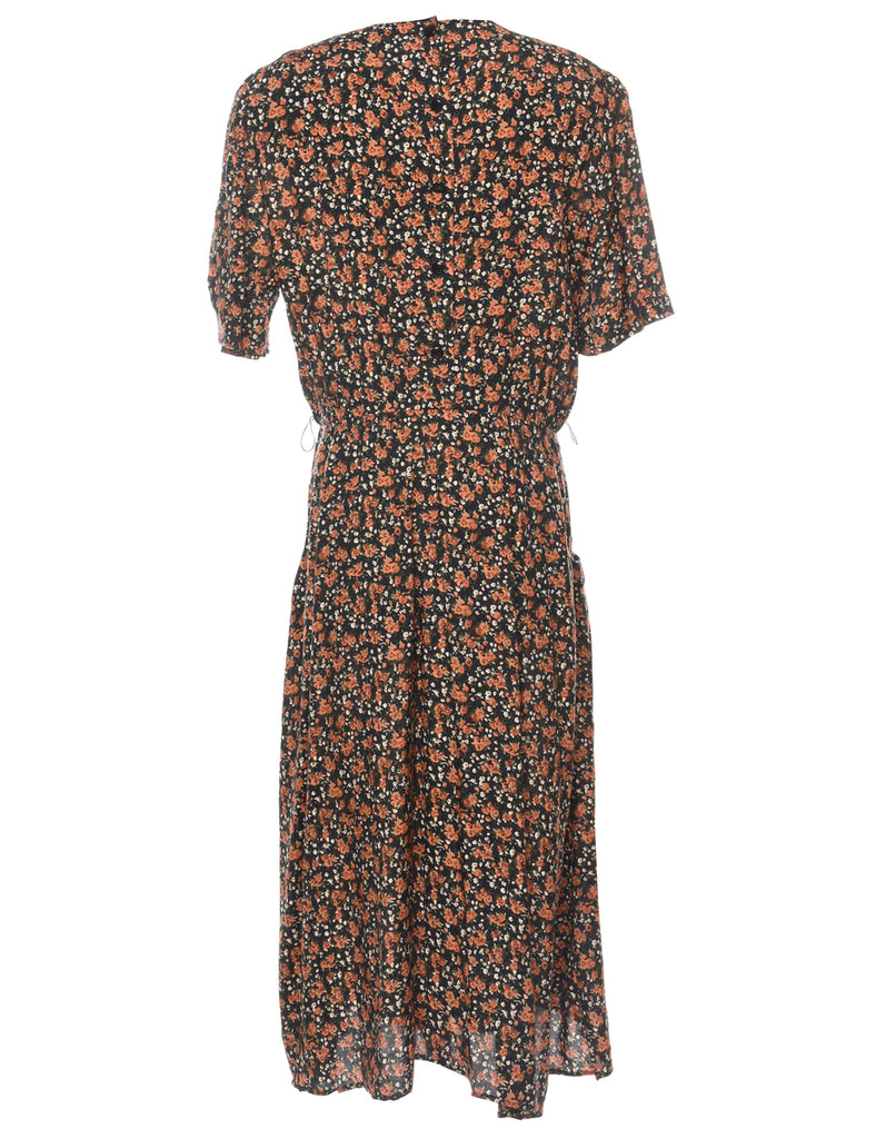 Floral Print Maxi Dress - L