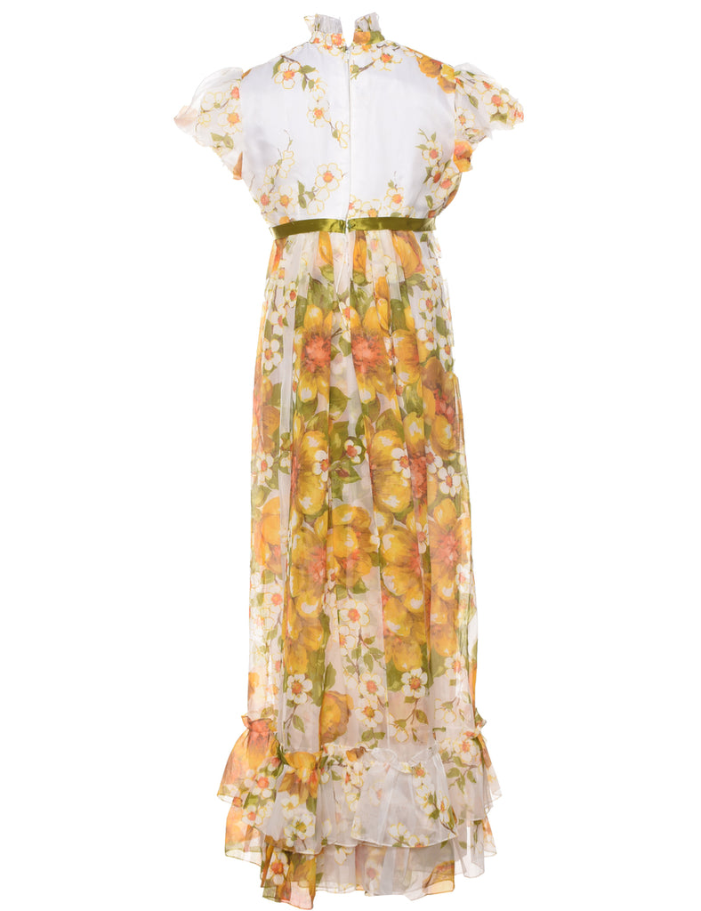 Floral Print Maxi Dress - M