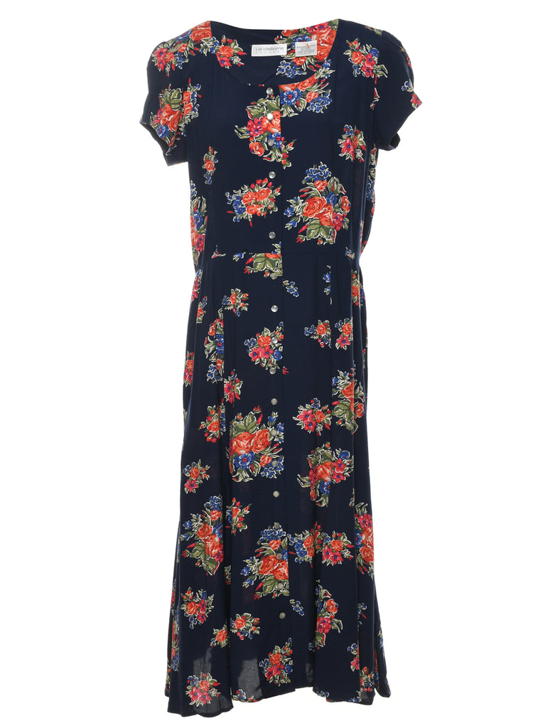 Floral Print Multi-Colour Dress - L