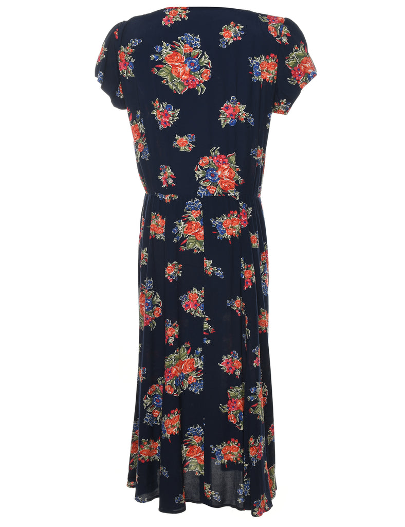 Floral Print Multi-Colour Dress - L