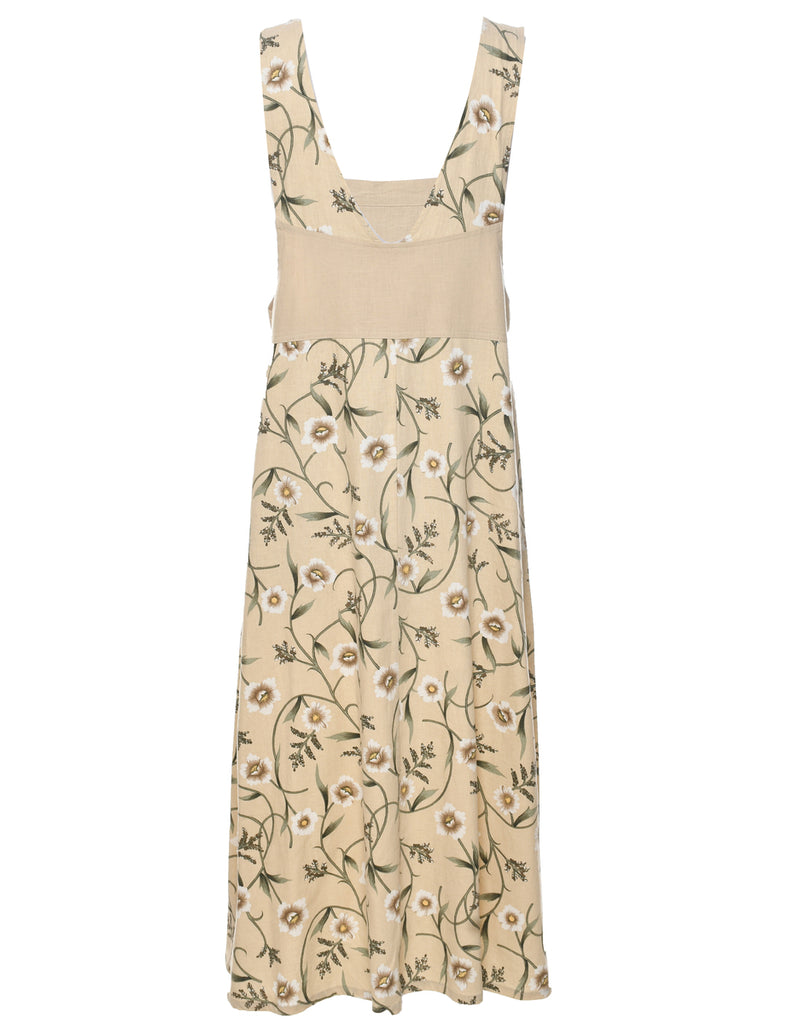 Floral Print Shift Dress - L