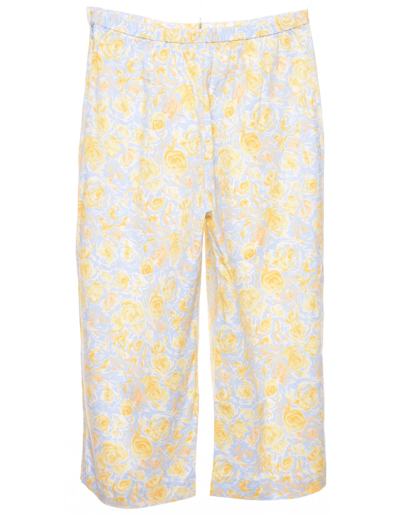 Floral Print Trousers - W32 L24