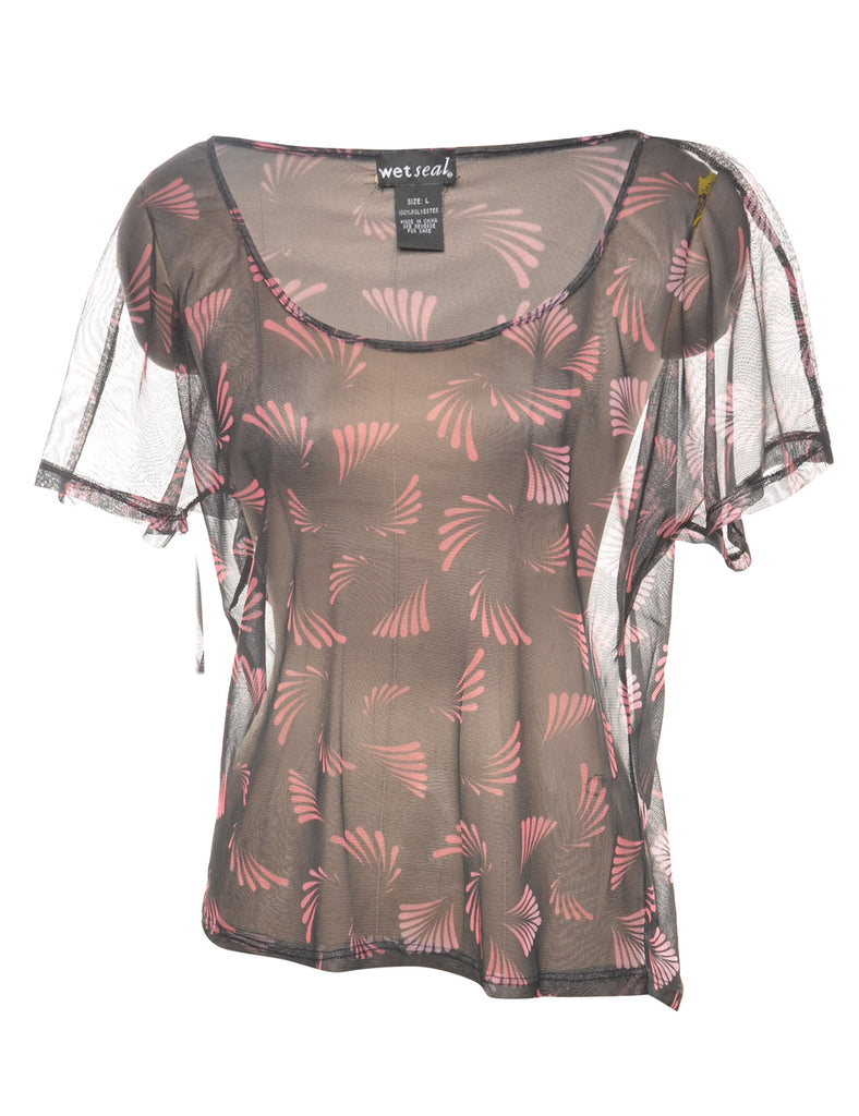 Floral Printed Top - L