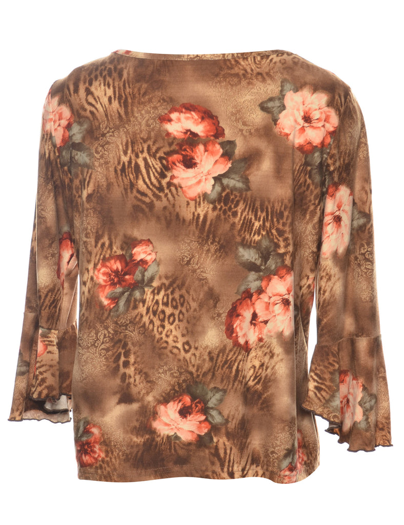 Floral Printed Top - L