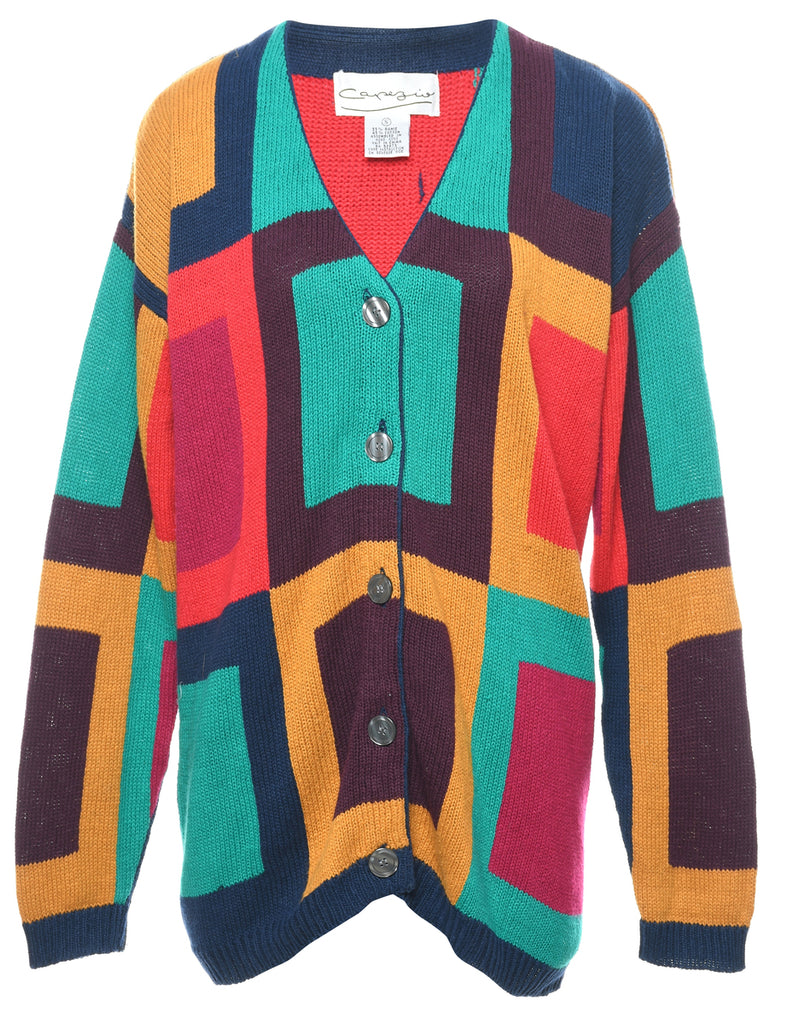 Geometric Pattern Cardigan - S