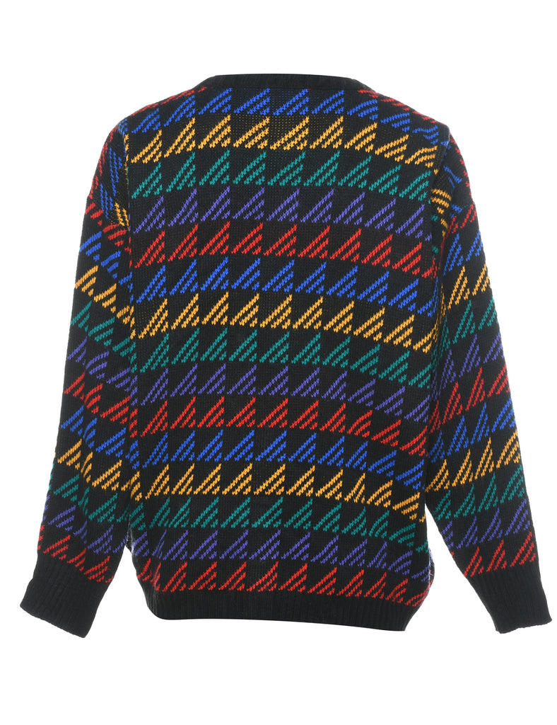 Geometric Pattern Cardigan - L