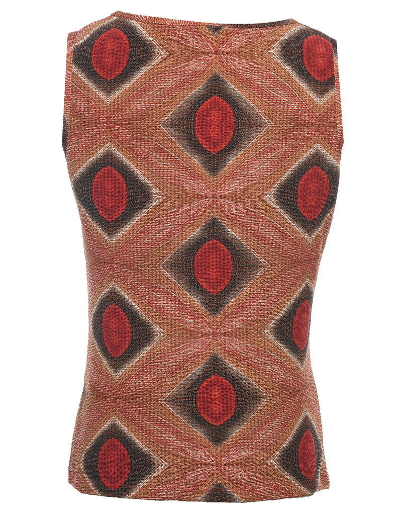 Geometric Print Multi-Colour Top - S