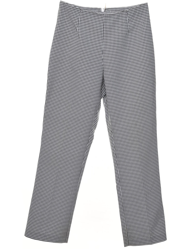 Gingham Pattern Trousers - W30 L31