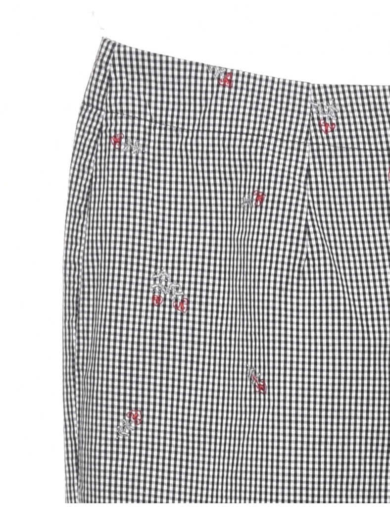 Gingham Pattern Trousers - W34 L23