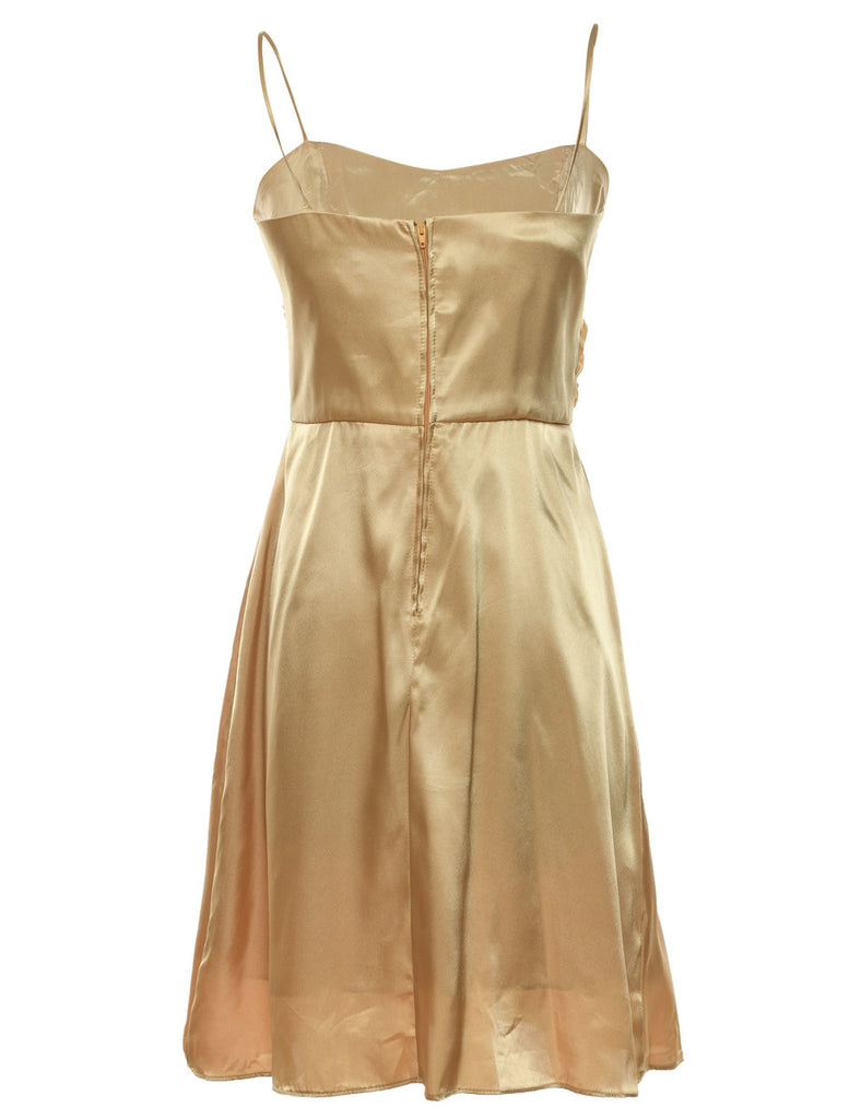 Gold Sequined Party Dress - S