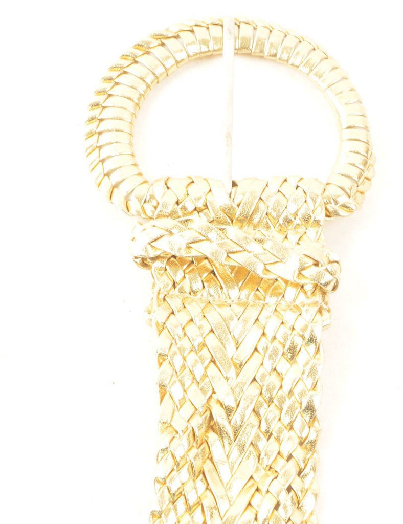 Gold Shiny Woven Belt - M