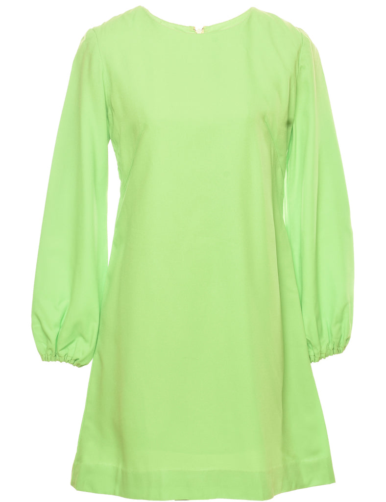 Green 1960s Long-Sleeve Dress - M