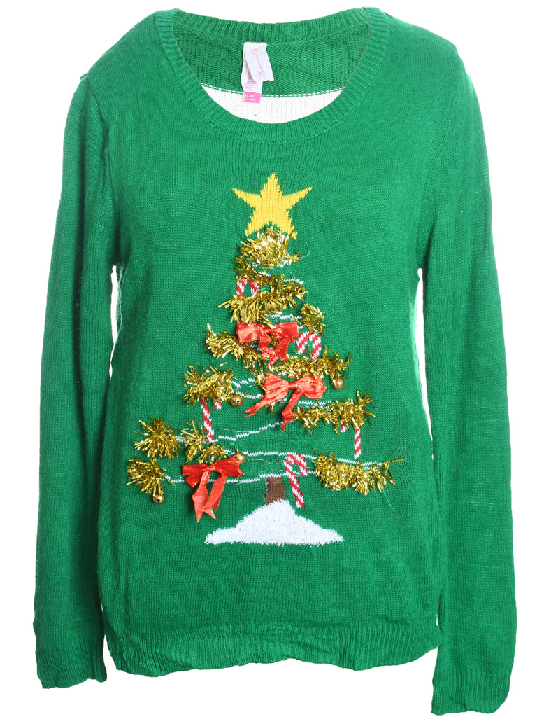 Green Christmas Jumper - XL