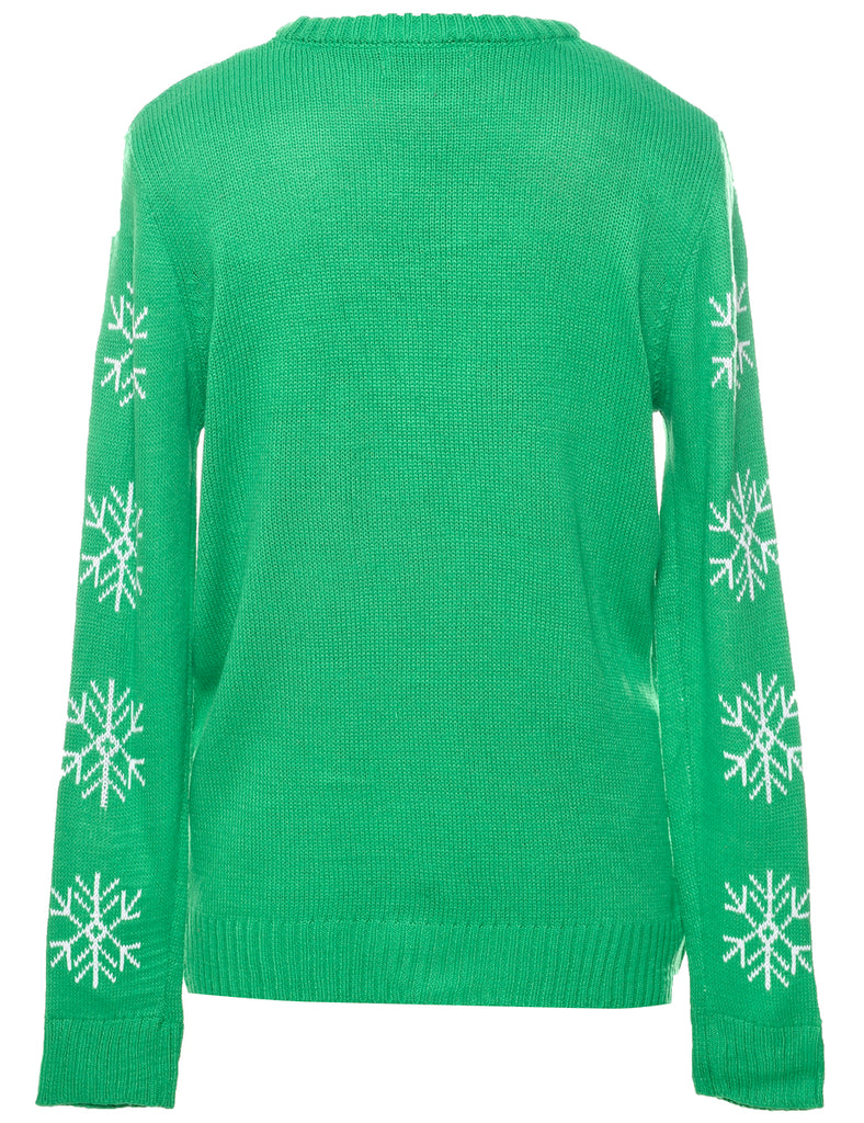 Green Christmas Jumper - L