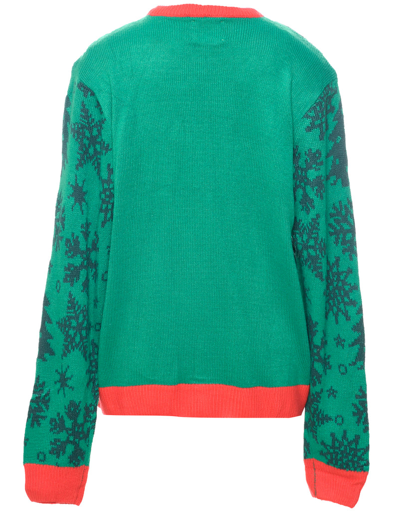 Green Christmas Jumper - L