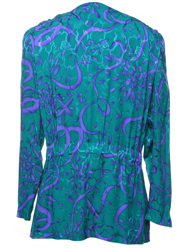 Green Silk Blouse - XL