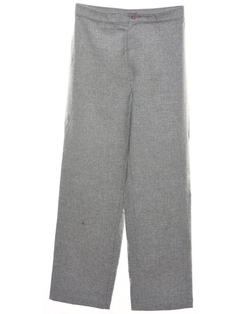 Grey Classic Wide-Leg Trousers - W31 L30