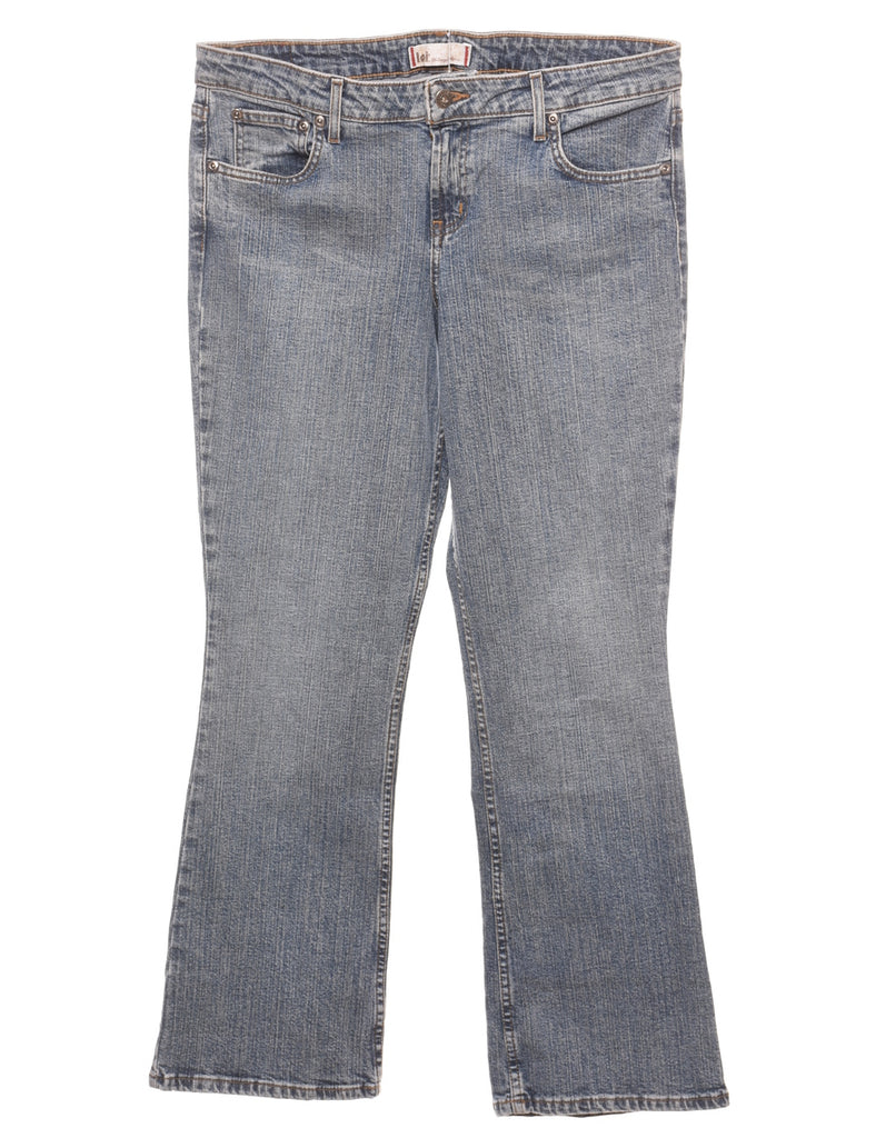 Grey Distressed Low Rise Bootcut Jeans - W33 L30