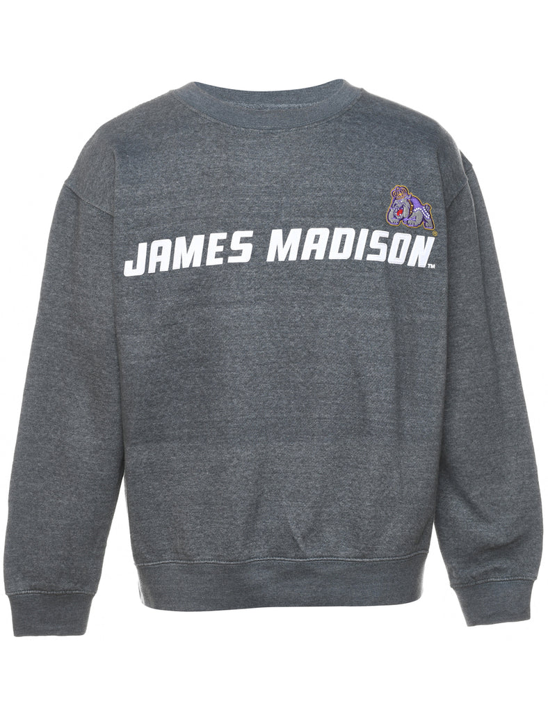 Grey James Madison Printed Sweatshirt - L