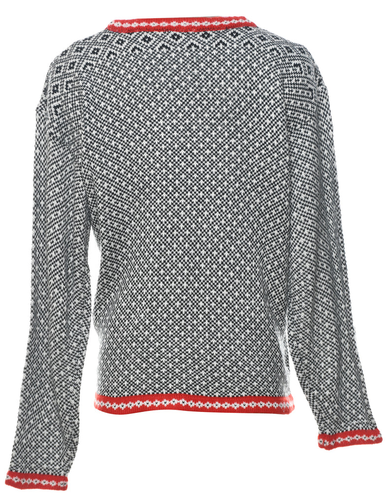 Grey Nordic Jumper - M