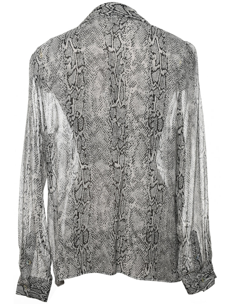 Grey Silk Shirt - L