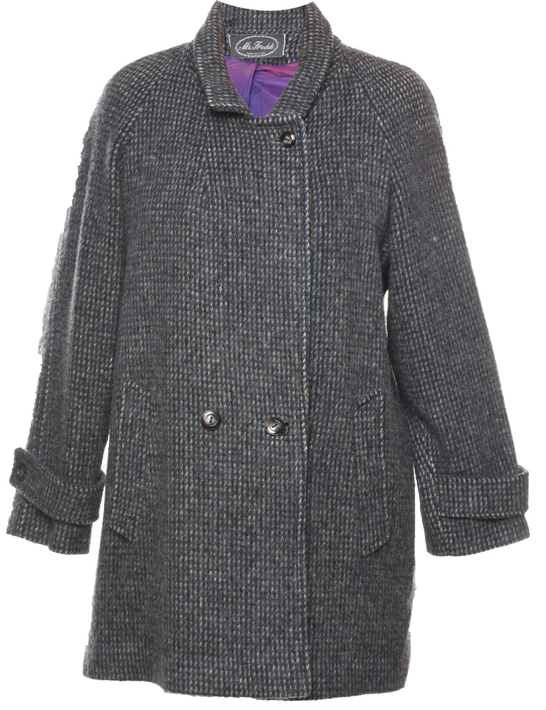 Grey Wool Coat - L