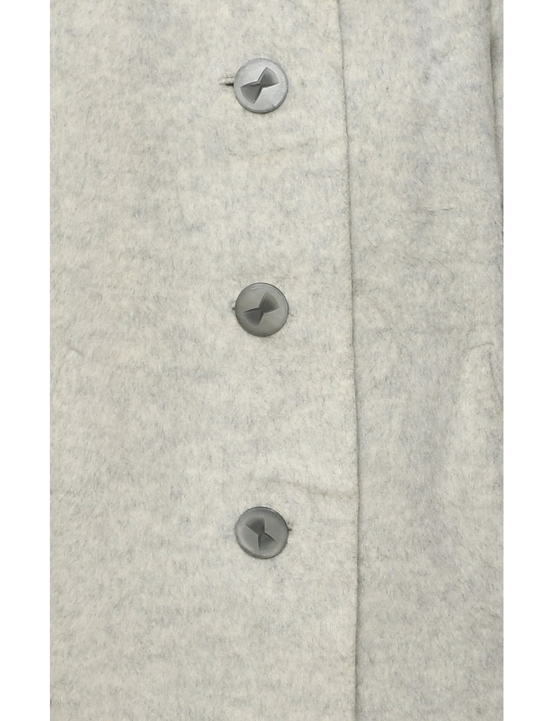 Grey Wool Coat - M