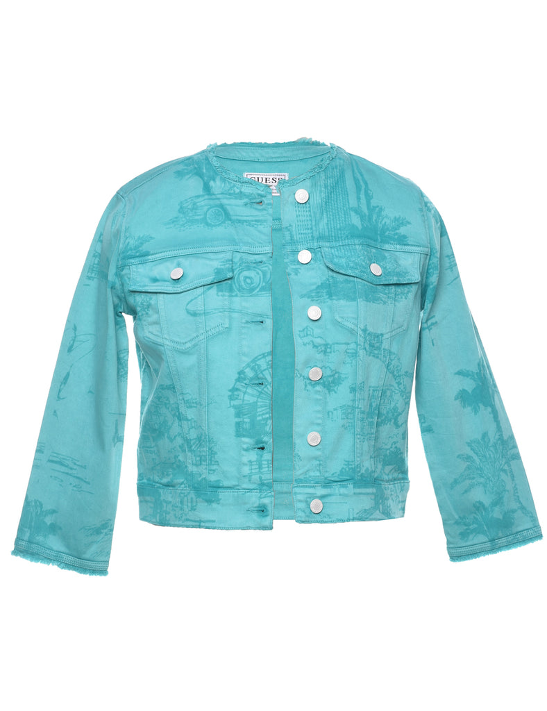 Guess Turquoise Denim Jacket - M