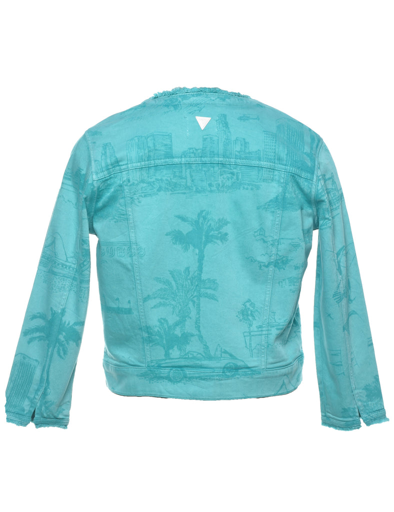 Guess Turquoise Denim Jacket - M