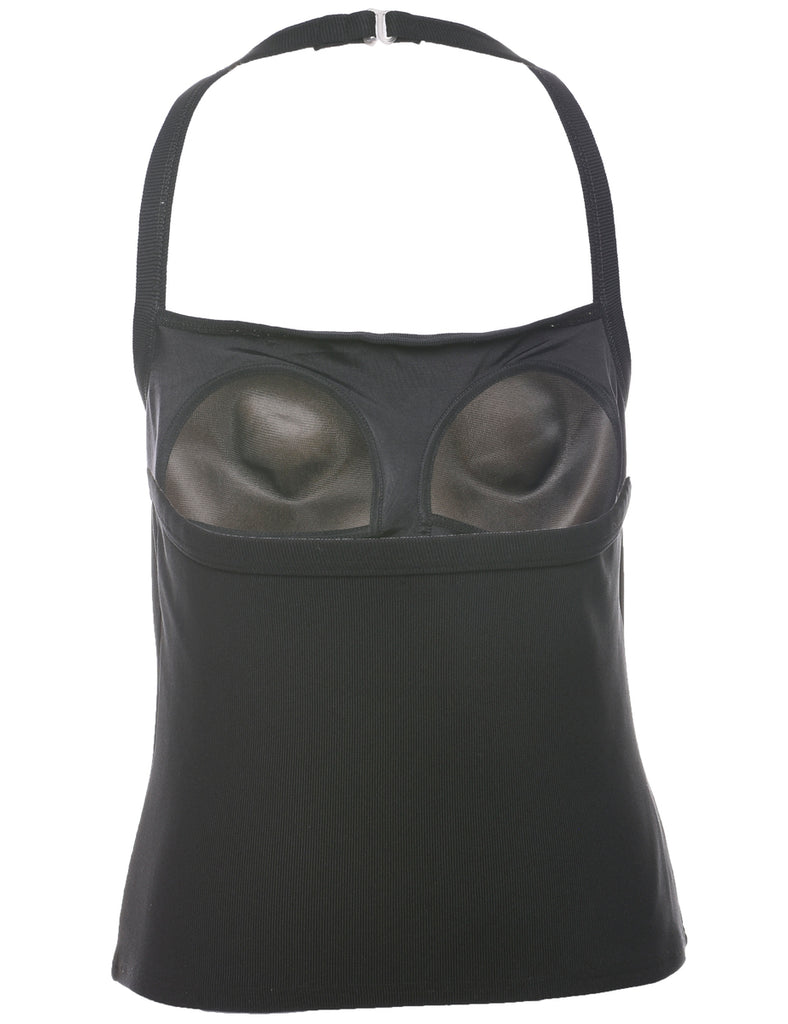 Halter Neck Black Top - XS