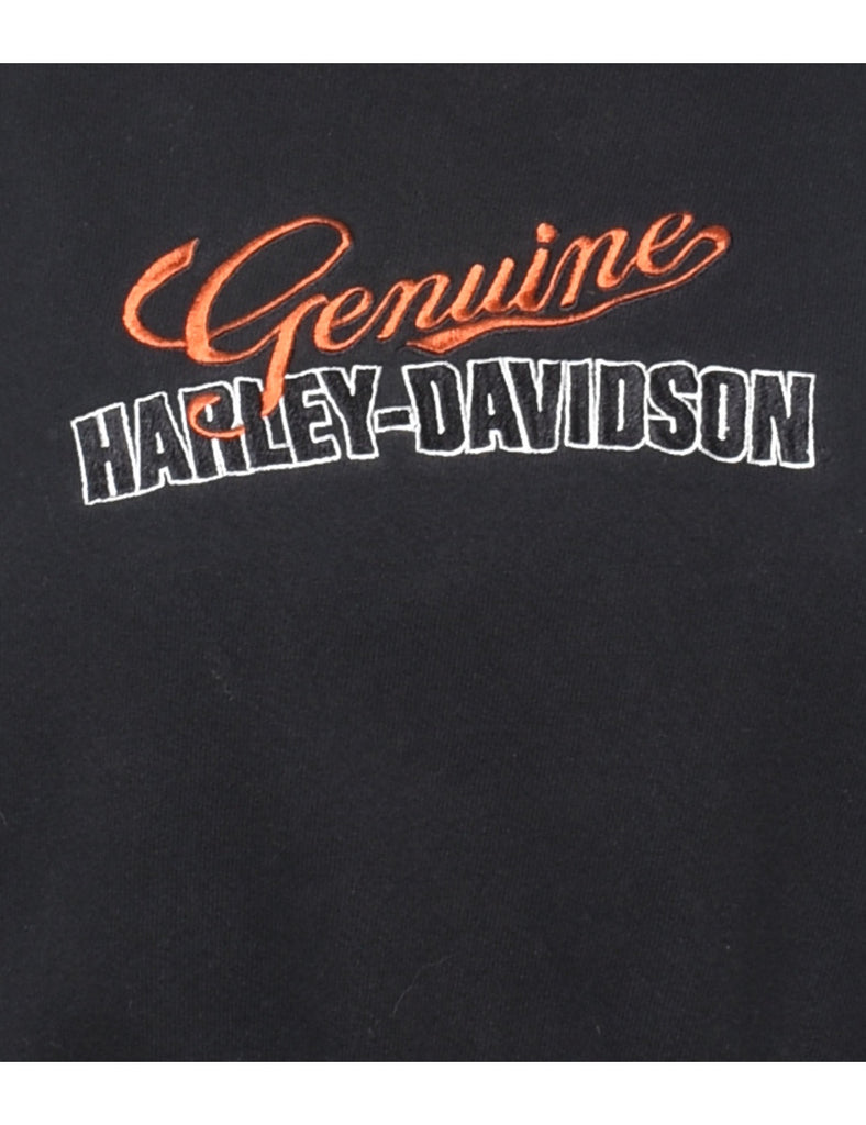 Harley Davidson Black & Orange Sweatshirt - L