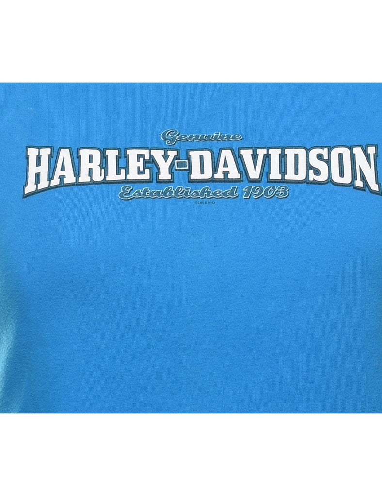 Harley Davidson Blue Y2K Vest - M