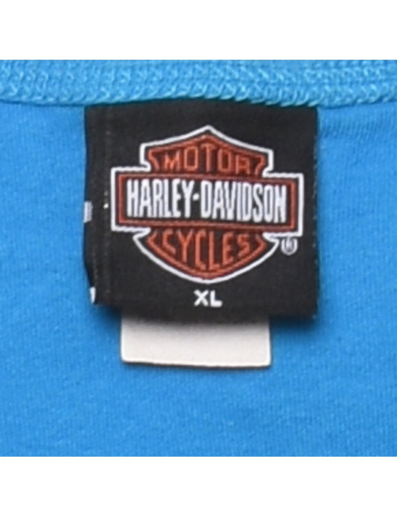 Harley Davidson Blue Y2K Vest - M