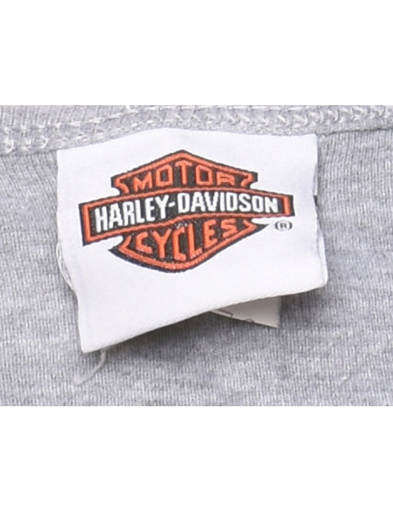 Harley Davidson Grey Printed Vest - M