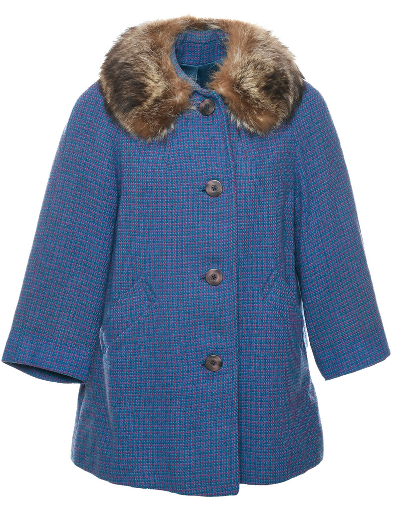 Harris Tweed Wool Coat - S