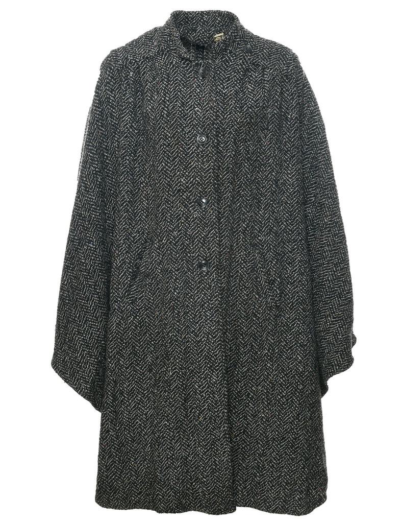 Herringbone Tweed Cape - XL