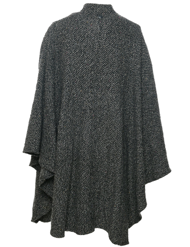 Herringbone Tweed Cape - XL