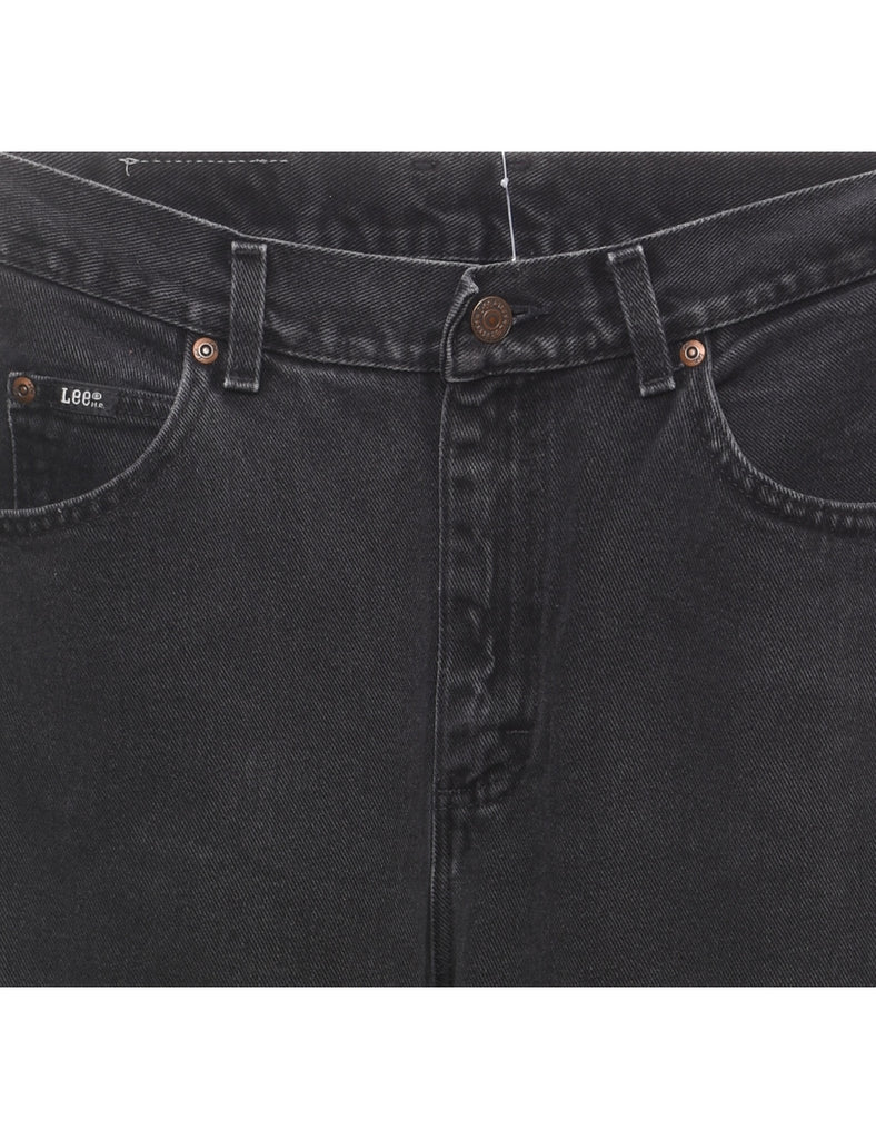 High Waist Black Lee Tapered Jeans - W28 L34