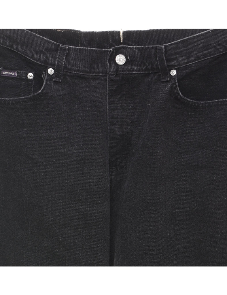 High Waist Black Lee Tapered Jeans - W33 L32