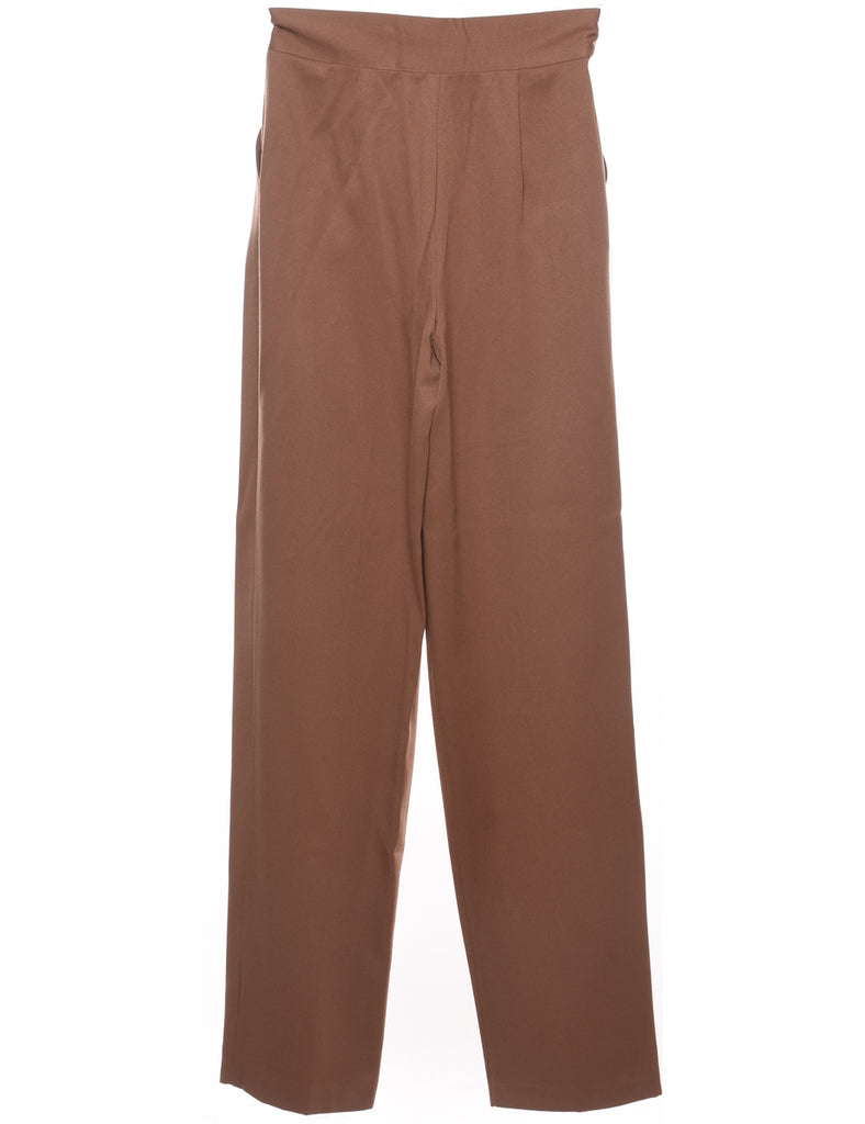 High Waist Light Brown Trousers - W27 L35