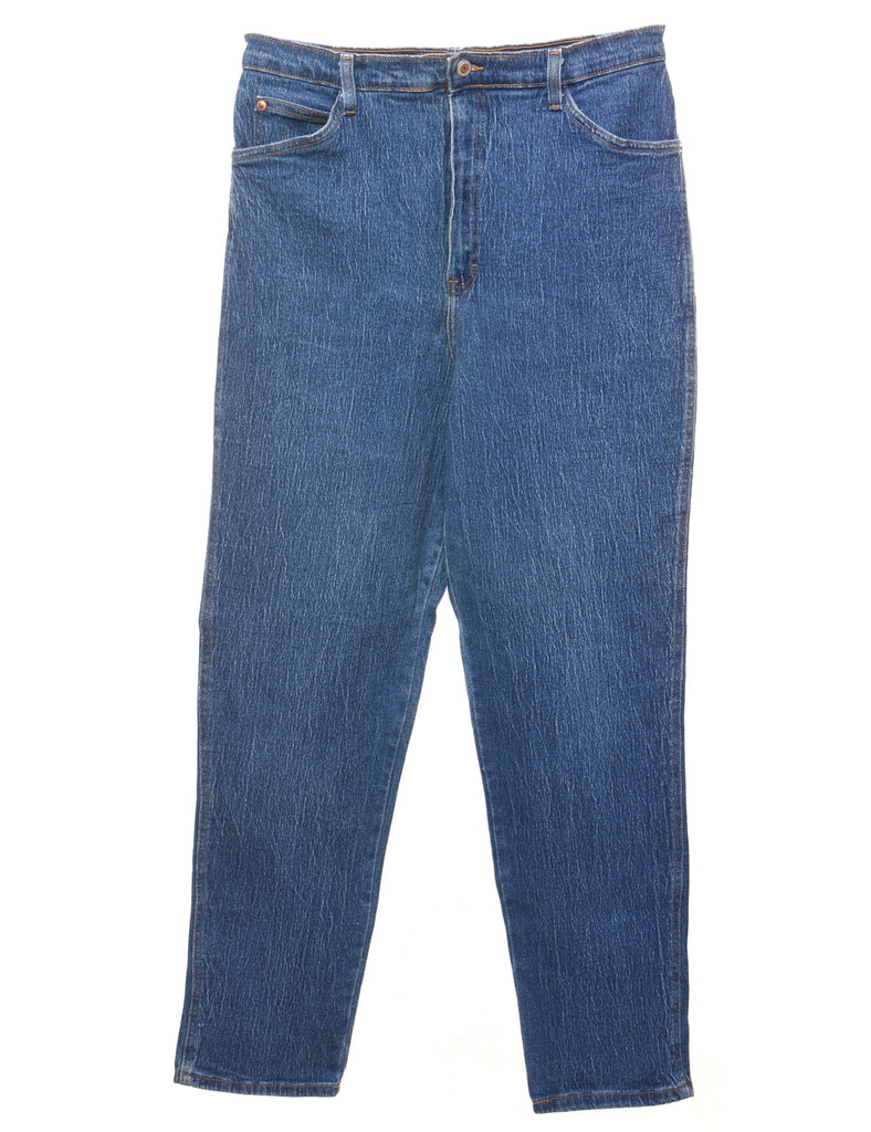 High Waist Medium Wash Classic Tapered Jeans - W32 L30