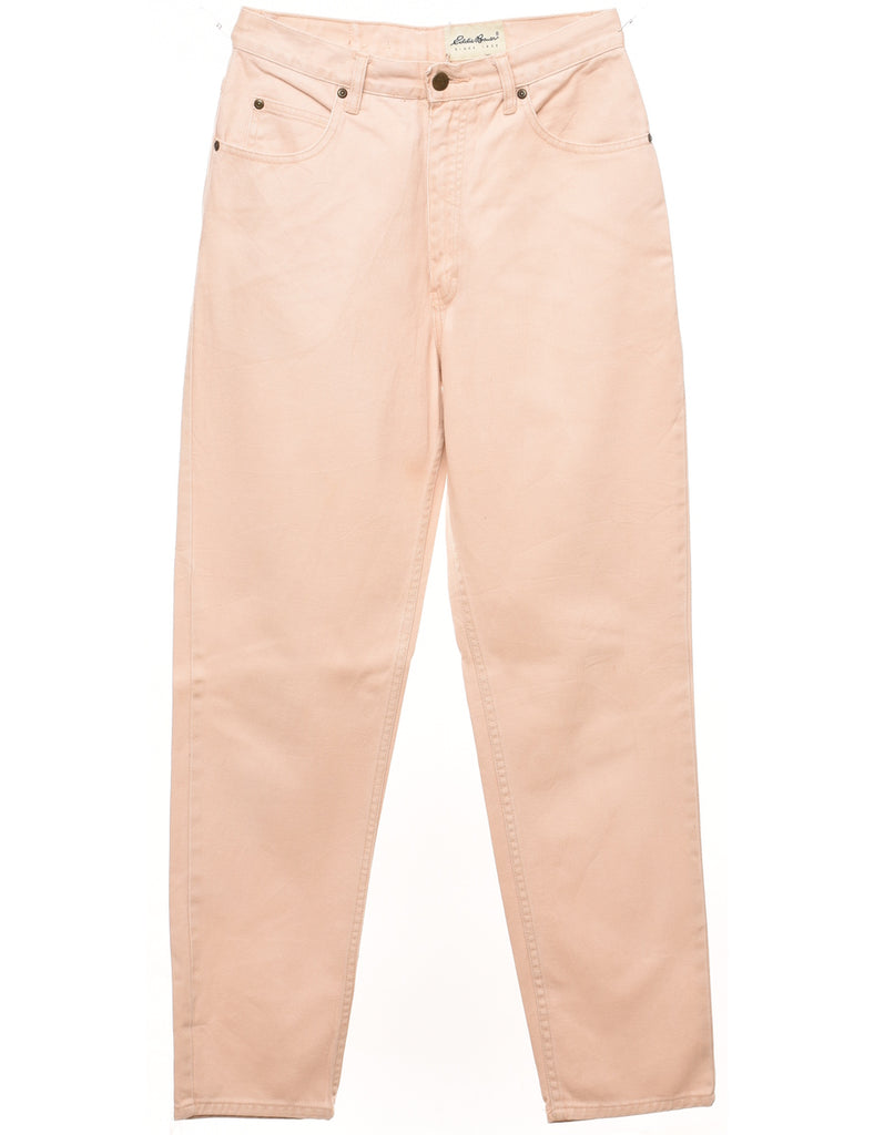 High Waist Pale Pink Tapered Jeans - W27 L29