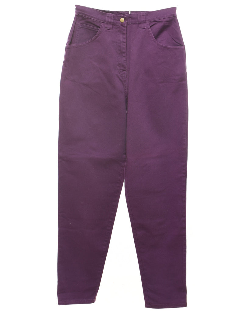 High Waist Purple Tapered Jeans - W28 L32