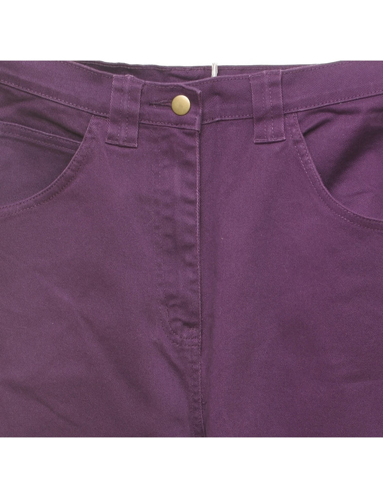 High Waist Purple Tapered Jeans - W28 L32