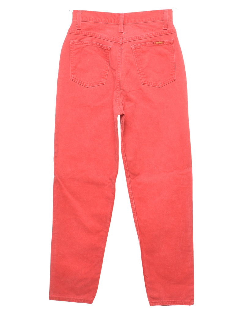 High Waist Salmon Pink Tapered Jeans  - W24 L29