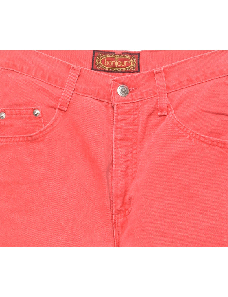 High Waist Salmon Pink Tapered Jeans  - W24 L29